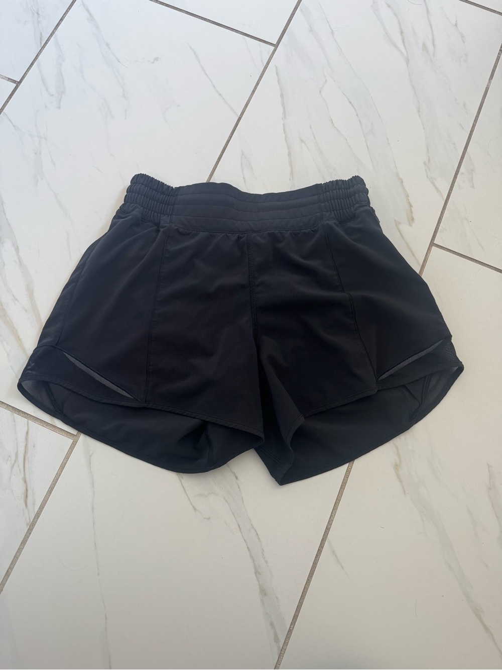 Worn once lululemon athletica Black Elastic Waist Active Shorts